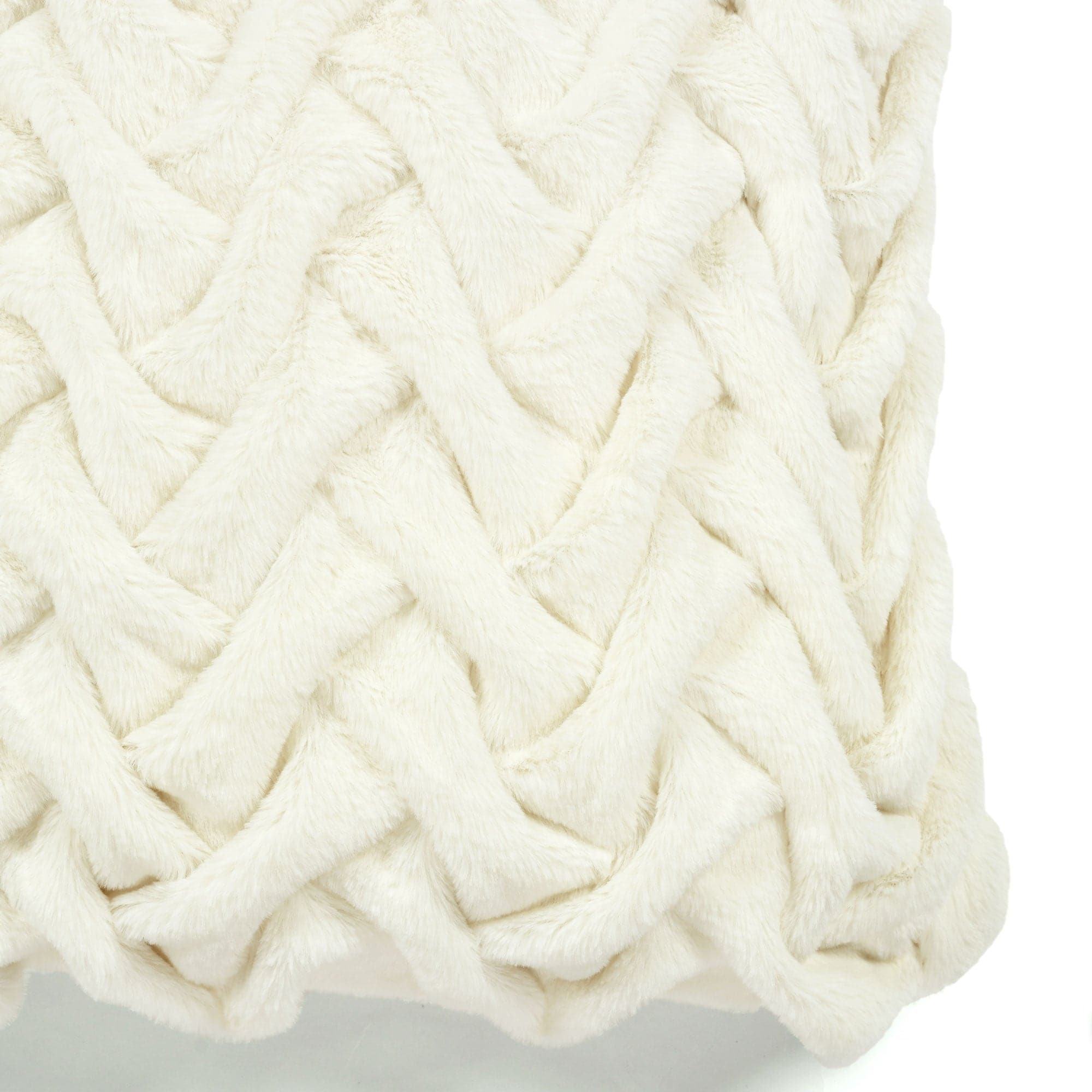 Luxury Soft Fur Weave Decorative Pillow Cover for Couch, Bed & Home Decor - Cozy Living Room Accent Throw Pillow Case for Winter