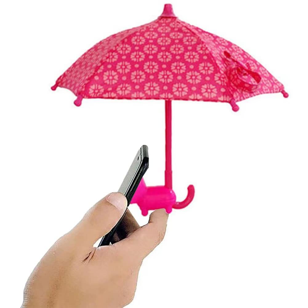 Universal Adjustable Phone Stand with Suction Cup & Sun Shade - Anti-Glare Sun Shield Holder for Smartphones, Perfect for Outdoor Use at Beach, Pool or Picnic (Red Flower Design)