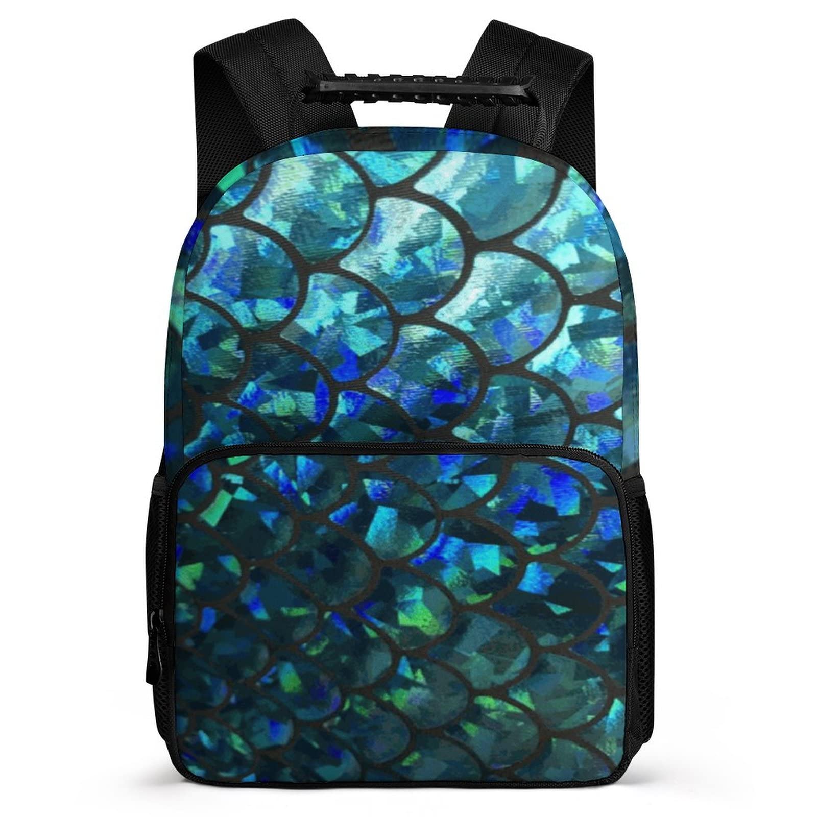 Lightweight Durable Anti-Theft Backpack for Men & Women - High School College Laptop Backpack with Smooth Zipper - Sparkling Mermaid Scale Design - Perfect for School, Travel & Daily Commute