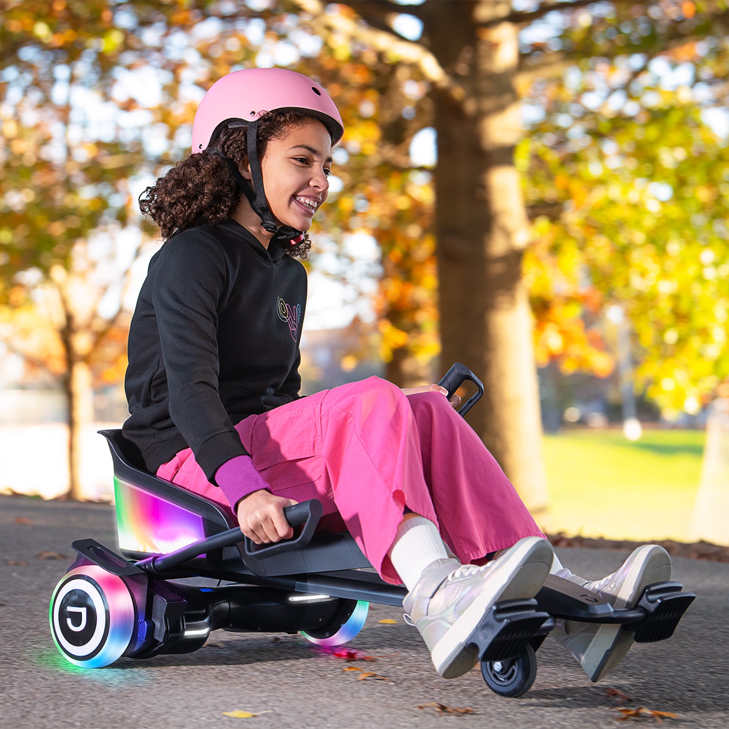 Remix Light Up JetKart - LED Glow Racing Kart for Kids & Adults, Electric Drift Go Kart with Remote Control - Perfect for Backyard Racing, Birthday Parties & Outdoor Fun