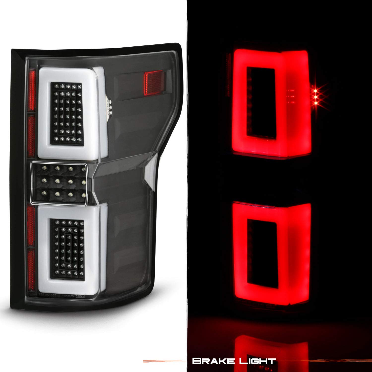 AKKON LED Tail Lights for 2015-2017 Ford F150 - Black Sequential Turn Signal Brake Lamps Pair (Left & Right) | Upgrade Pickup Truck Lighting for Enhanced Safety & Style