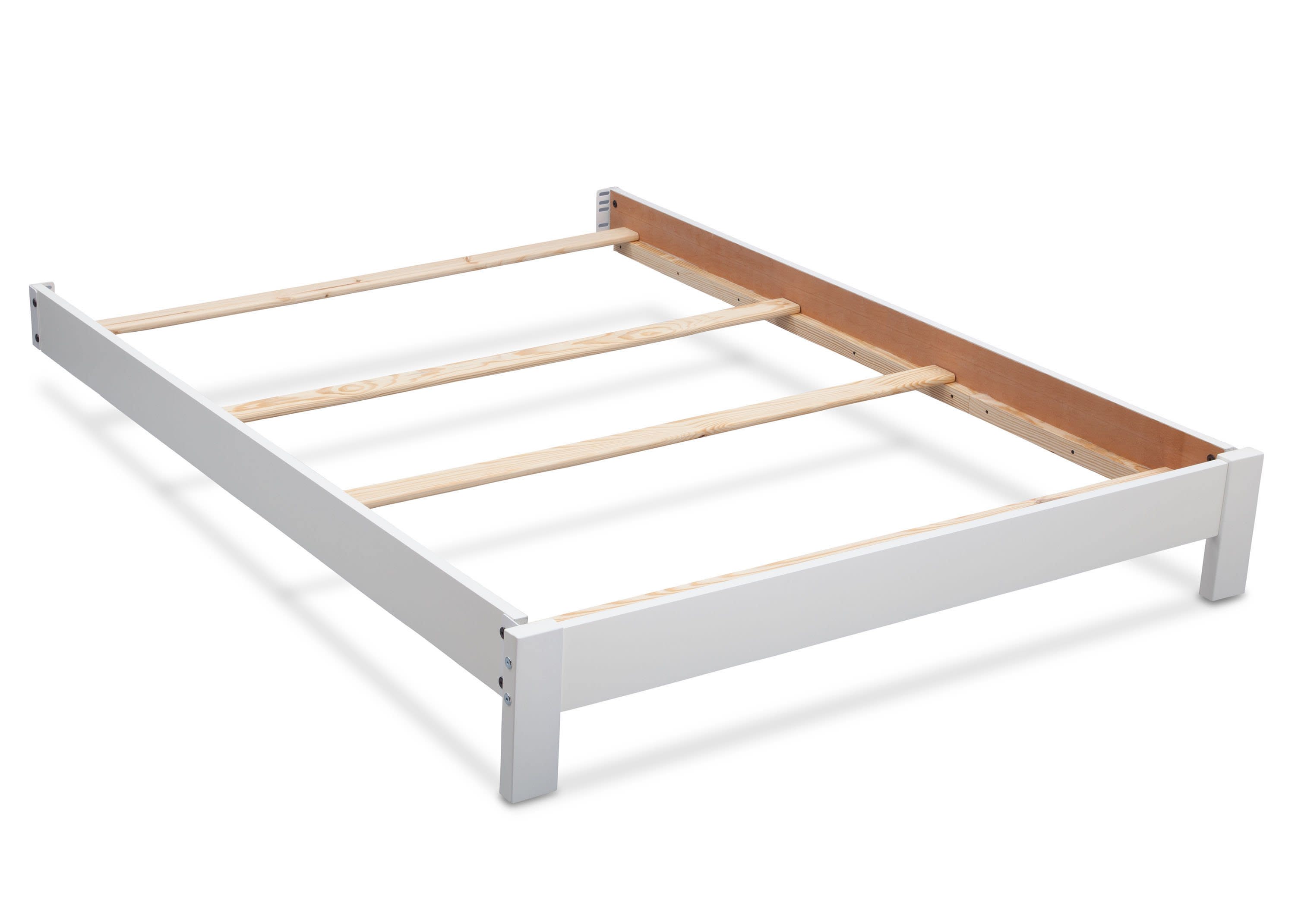 Full Size Platform Bed Frame Kit for 4-in-1 Convertible Cribs - Sturdy Wooden Toddler Bed Conversion Set for Nursery & Kids Room Decor