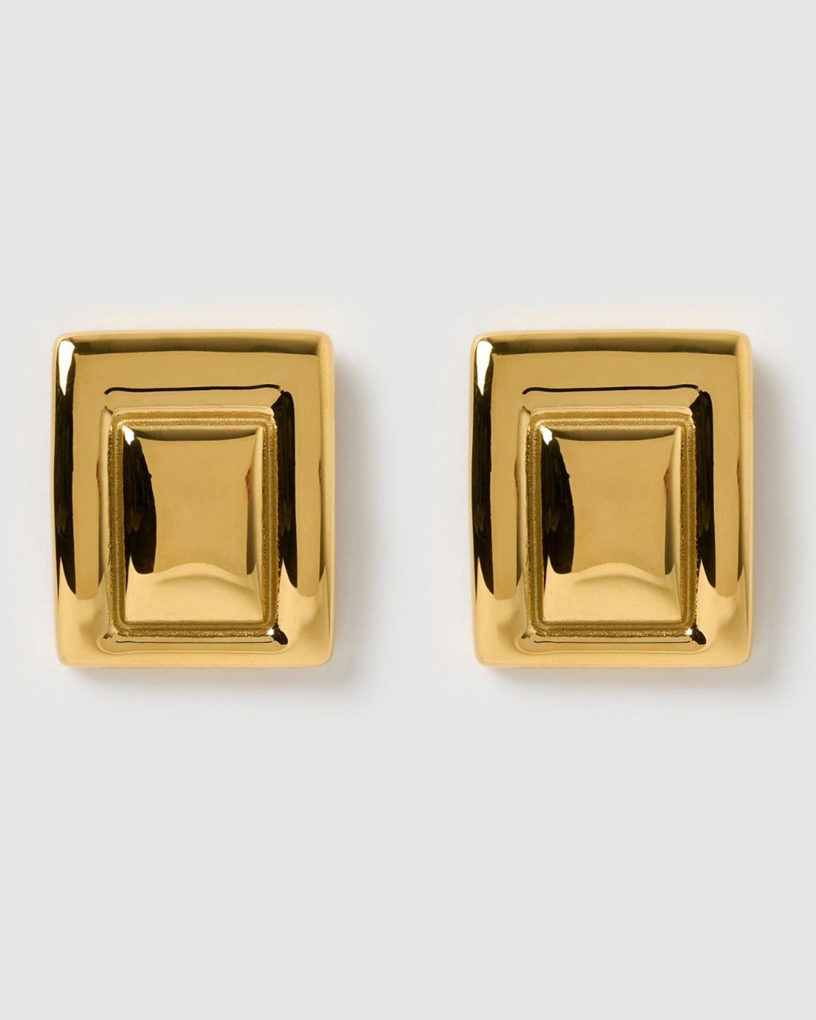 Izoa Evangeline Stud Earrings - 14K Gold Plated Cubic Zirconia Earrings for Women, Minimalist Elegant Jewelry Gift for Wedding, Party & Everyday Wear