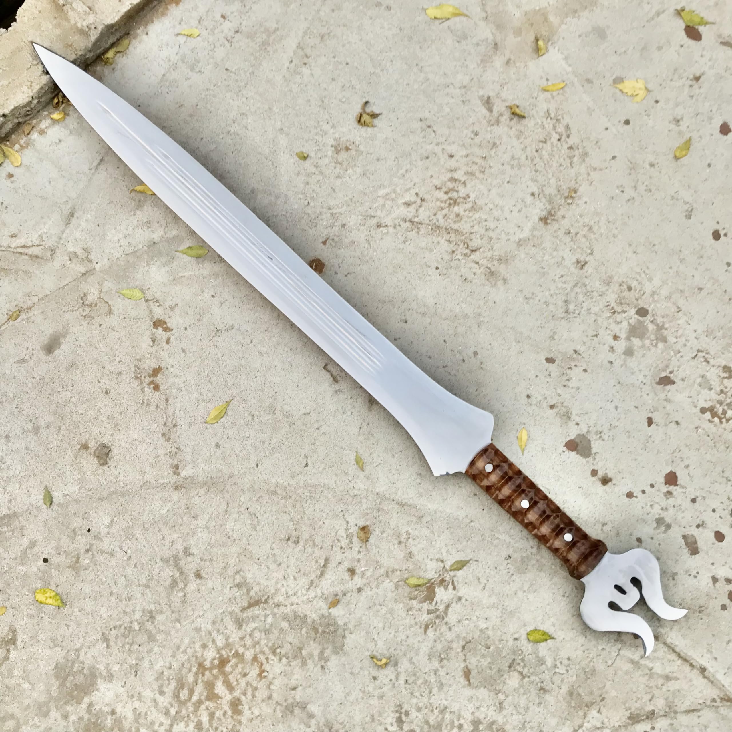 Viking Serpent Breath Sword of Uhtred with Scabbard - Authentic Steel Functional Viking Sword | Kingdo Sword, Seax, Warrior Sword | Perfect for Medieval Reenactments, Cosplay & Viking Gifts for Men