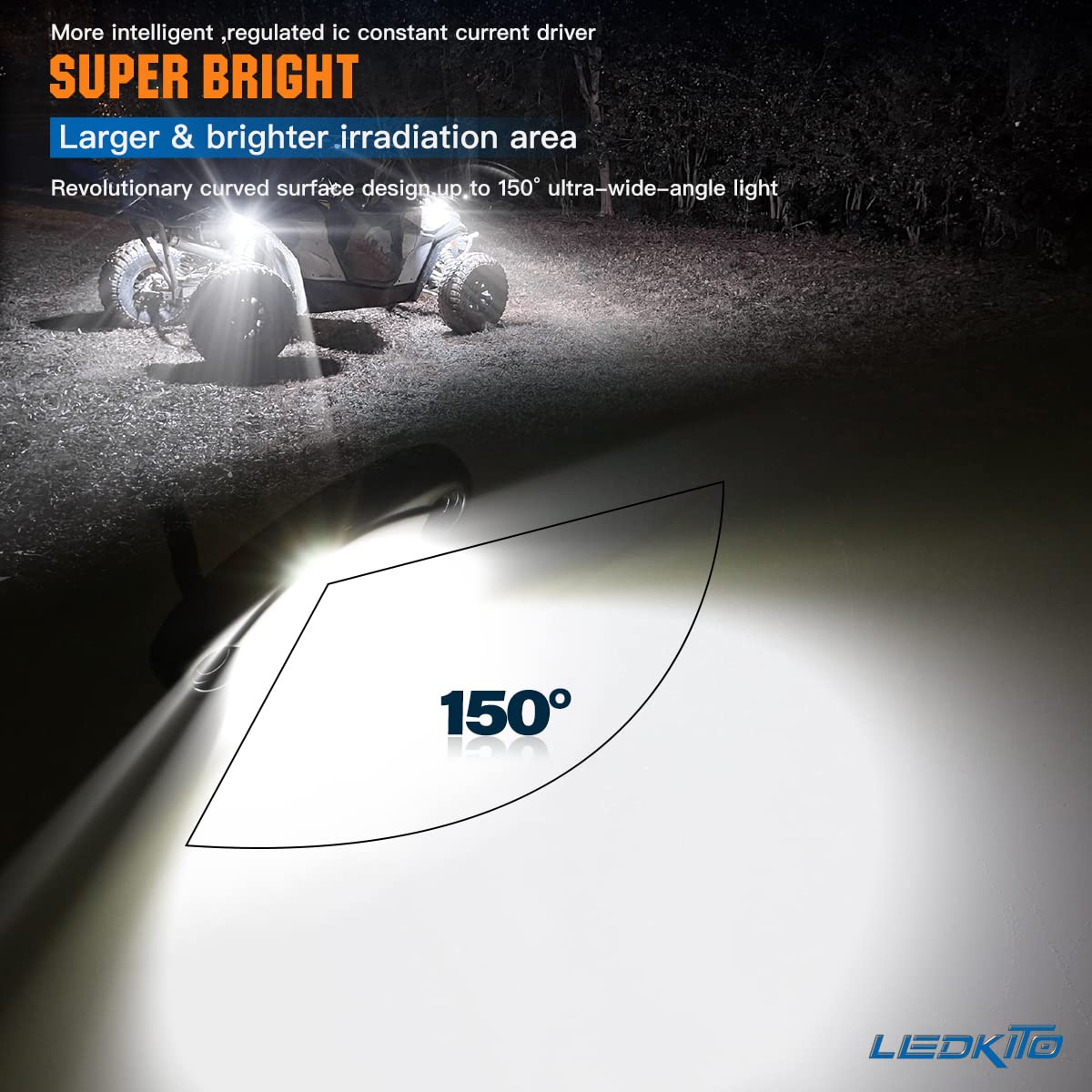 20PCS White LED Rock Lights for Trucks, ATV, UTV, SUV, RZR - High Power Waterproof Underbody Glow Lights - Perfect for Off-Roading, Night Driving & Vehicle Customization