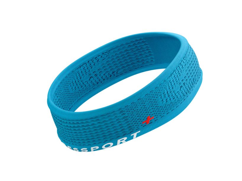 Compressport Unisex Headband On/Off - Sweat-Wicking Sports Headband for Running, Cycling & Workouts - Hawaiian Ocean Design - Perfect for Outdoor Activities & Fitness Training