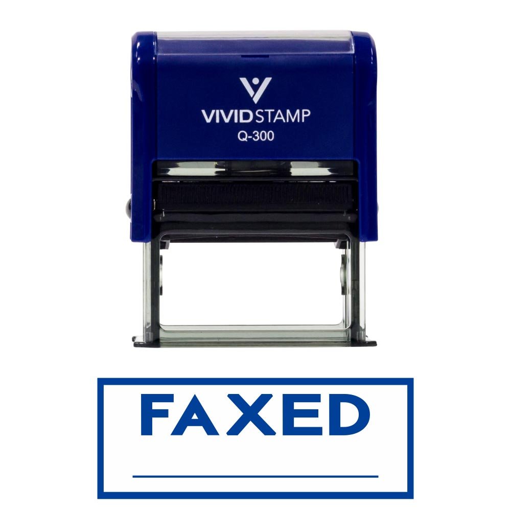 Self-Inking Rubber Stamp for Office Use - Large Blue Custom Stamp for Documents, Certificates & Business Paperwork | Perfect for Notary, Legal & Corporate Use