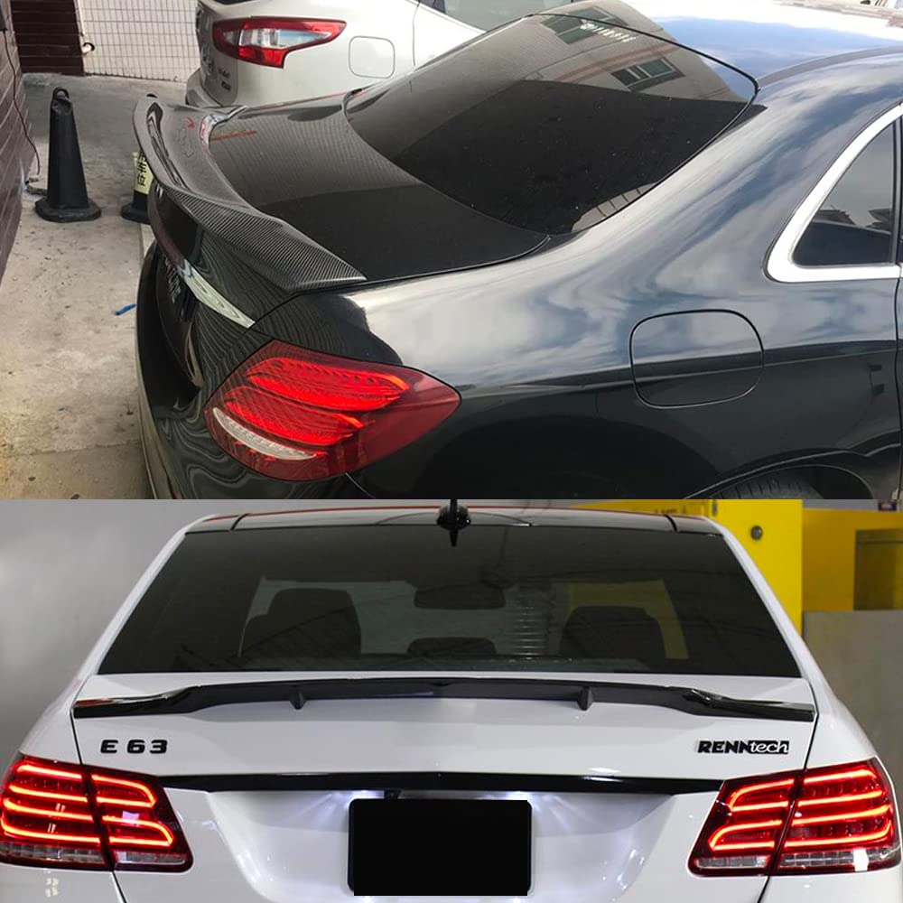 Real Carbon Fiber Trunk Spoiler for Mercedes Benz E-Class W213 Sedan (2017-2023) - High Performance Rear Wing Lip - Perfect for Car Enthusiasts & Street Racing Style Enhancement