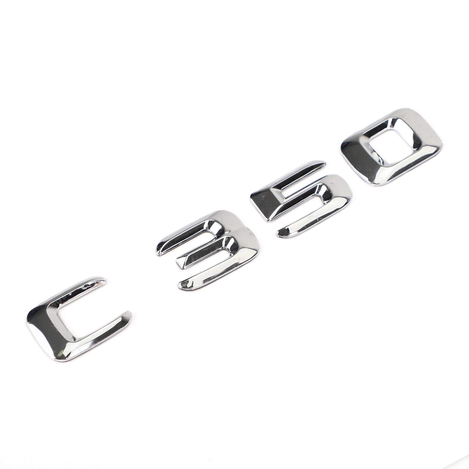 Chrome Rear Trunk Emblem Badge Nameplate for Mercedes C350 - Custom Letters & Numbers Decal | Car Accessories & Exterior Styling Upgrade