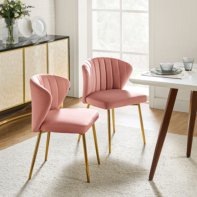 Aruna Side Chair Set - Modern Dining Chairs for Kitchen, Living Room & Office - 2-Piece Wooden Accent Chairs with Cushion - Perfect for Small Spaces, Breakfast Nook & Home Decor