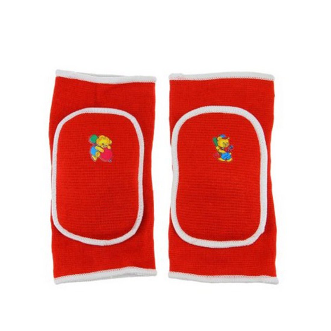 **Stretchy Cotton Knee Pads for Kids - Breathable & Comfortable Knee Brace for Sports, Dance, and Play (Ages 8-15) - Red Bear Design - Perfect for Soccer, Basketball & Outdoor Activities**