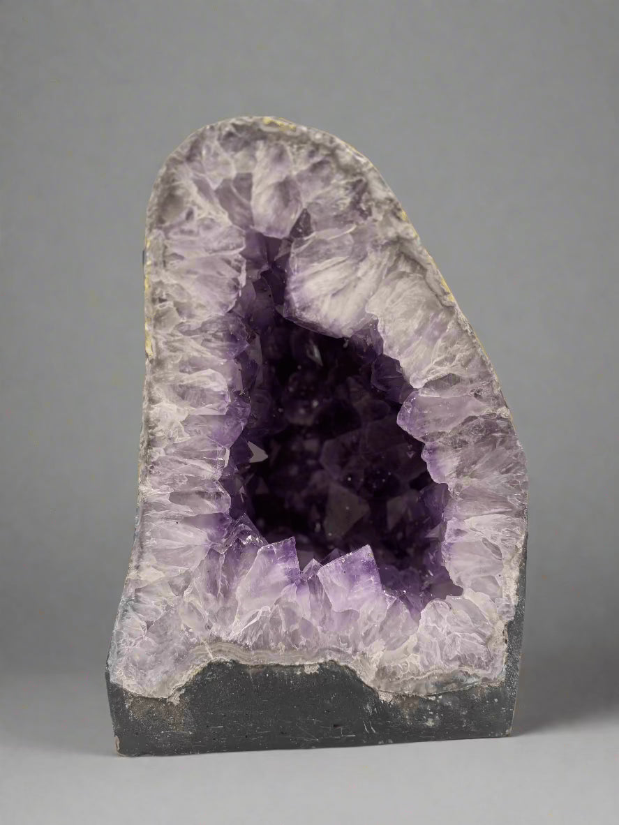 Natural Amethyst Geode Cathedral from Brazil - 11-17 lbs Large Raw Crystal Cluster for Home Decor, Meditation & Healing | Spiritual Gift & Feng Shui Stone