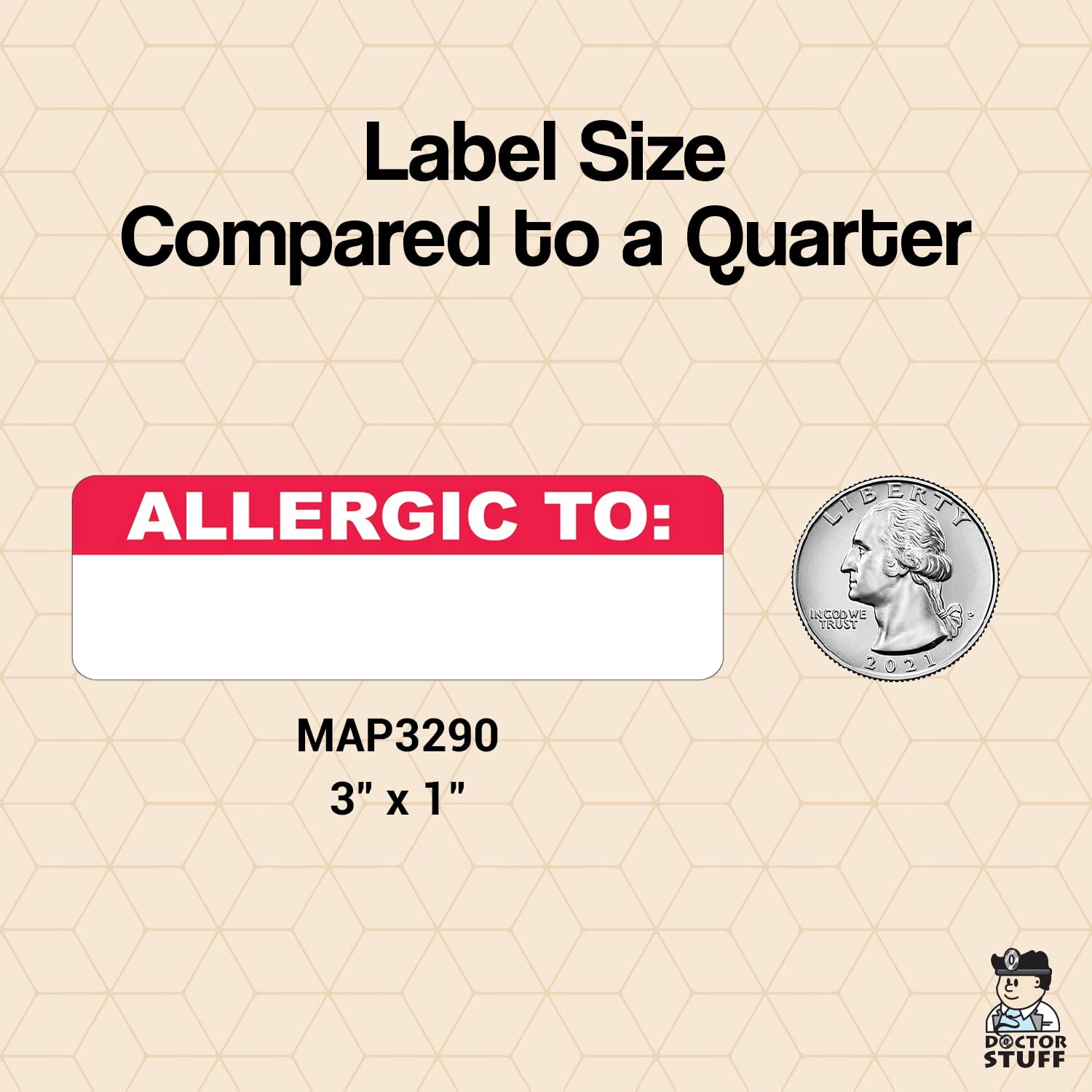Allergy Medical Stickers - Doctor Stuff File Folder Chart Labels, MAP3290, 3