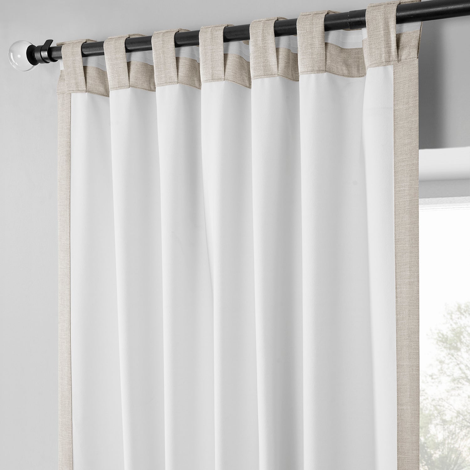 Boho Chic Faux Linen Blackout Curtains - Coastal Beige (Set of 2 Panels) for Living Room & Bedroom Window Treatments | Noise Reducing & Light Blocking