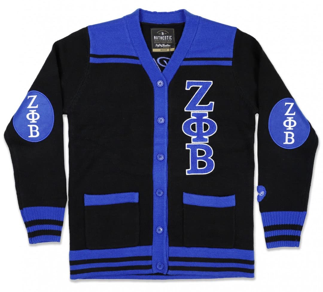 Zeta Phi Beta Big Boy Headgear M7 Button Down Sweater - Stylish & Comfortable for Fraternity Events, Parties & Casual Wear