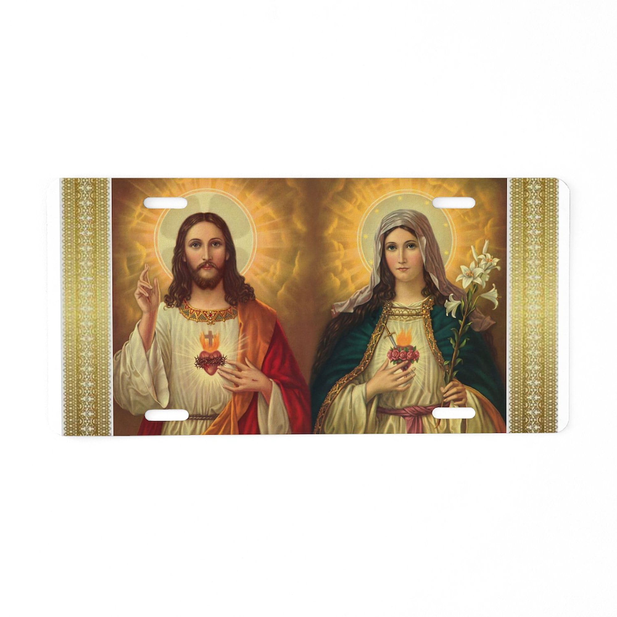 Sacred Heart Aluminum License Plate - Custom Front Vanity Tag for Cars, Trucks & Motorcycles | Perfect for Personalization, Gifts & Car Decor