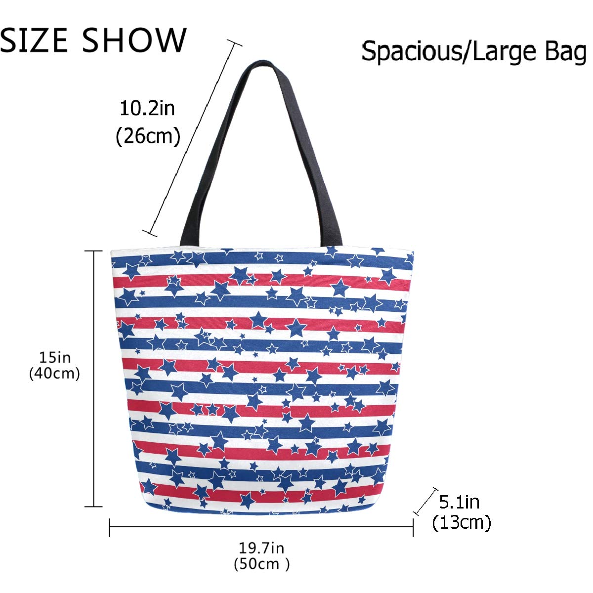 Stylish Extra Large Print Shoulder Tote Bag for Women - Beach Travel, Gym, Grocery Shopping & Weekender - Durable Multipurpose Carryall for Work, Vacation & Daily Use