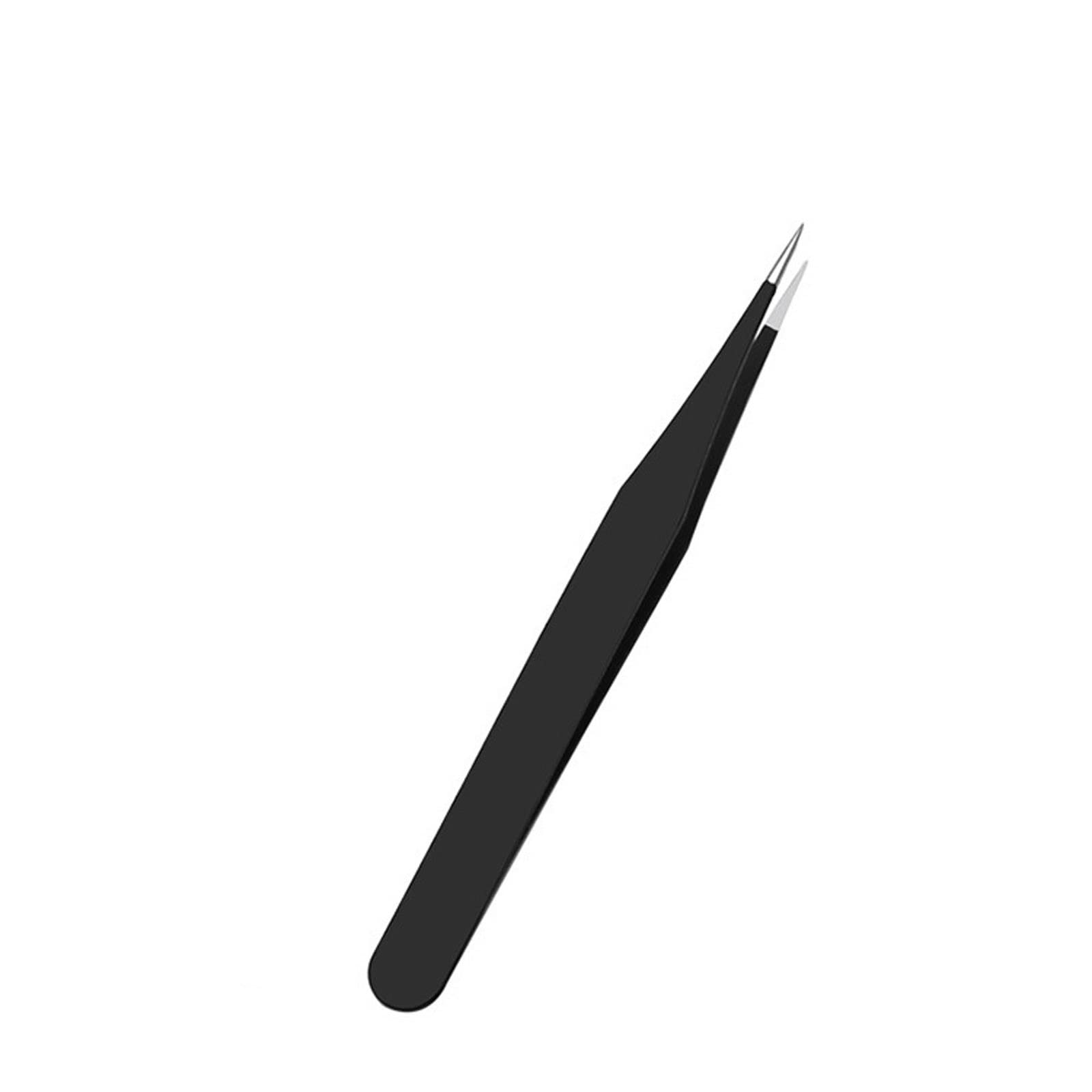 Professional Stainless Steel Hair Removal Tweezers Set - Straight & Curved Precision Tweezers for Eyebrows, Eyelash Extensions & Makeup - Ideal for Salon, Home Grooming & Travel Beauty Kit
