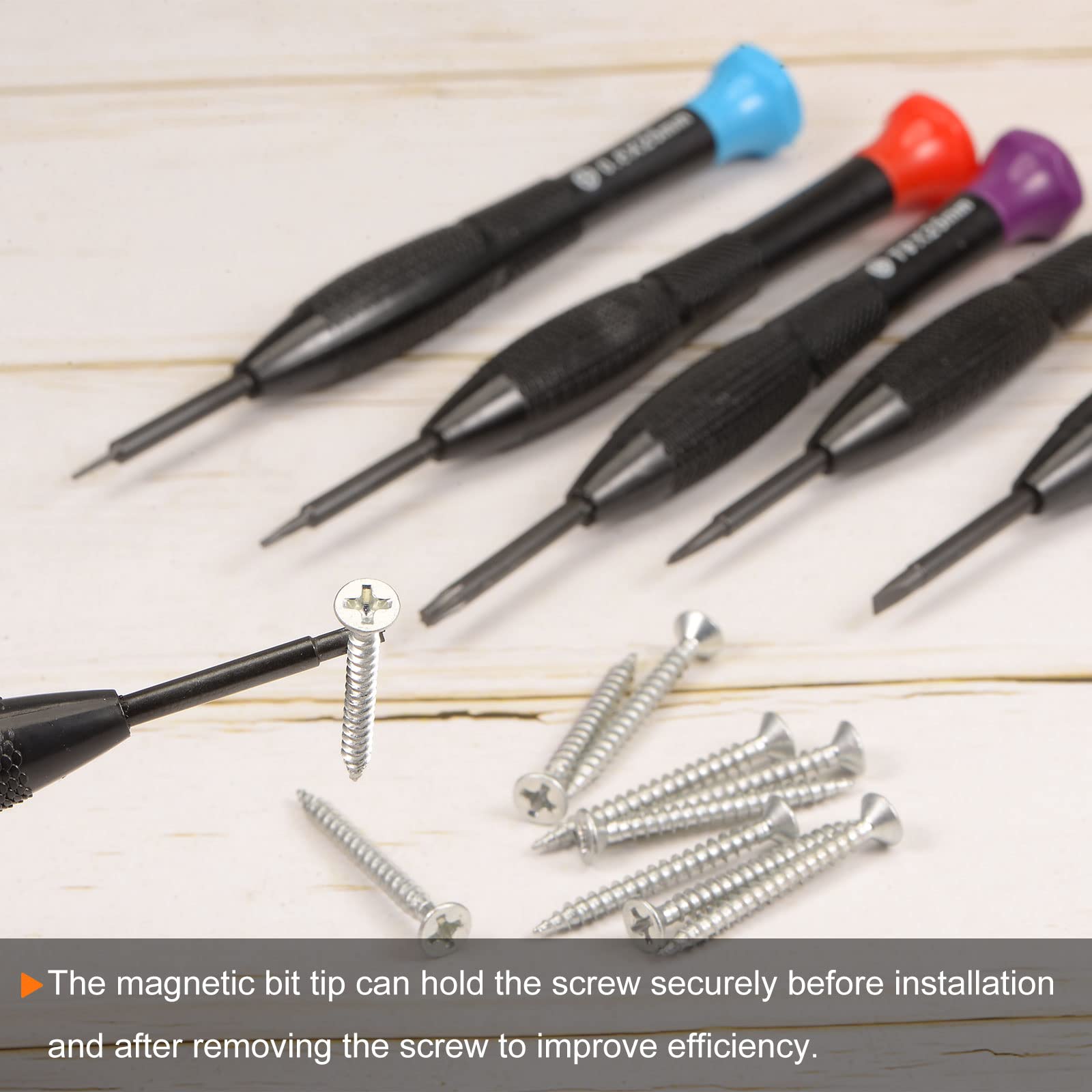 HARFINGTON 2-Piece Precision Slotted Screwdriver Set - 2.4mm Flat Head with Swivel Lid & Non-Slip Plastic Handle - Ideal for Phone, Watch, Eyeglass & Electronics Repair - Perfect for DIY Projects & Small Device Maintenance