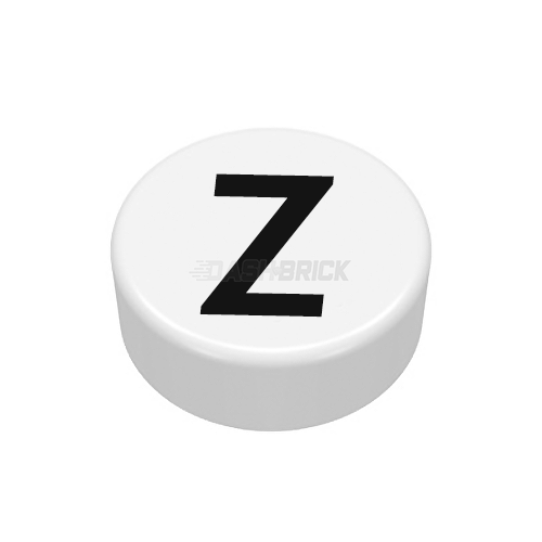 LEGO Minifigure Accessory - White Letter Z Tile [98138pb235] for LEGO Sets, DIY Projects & Collectors - Perfect for Custom Builds, Alphabet Displays & Creative Play