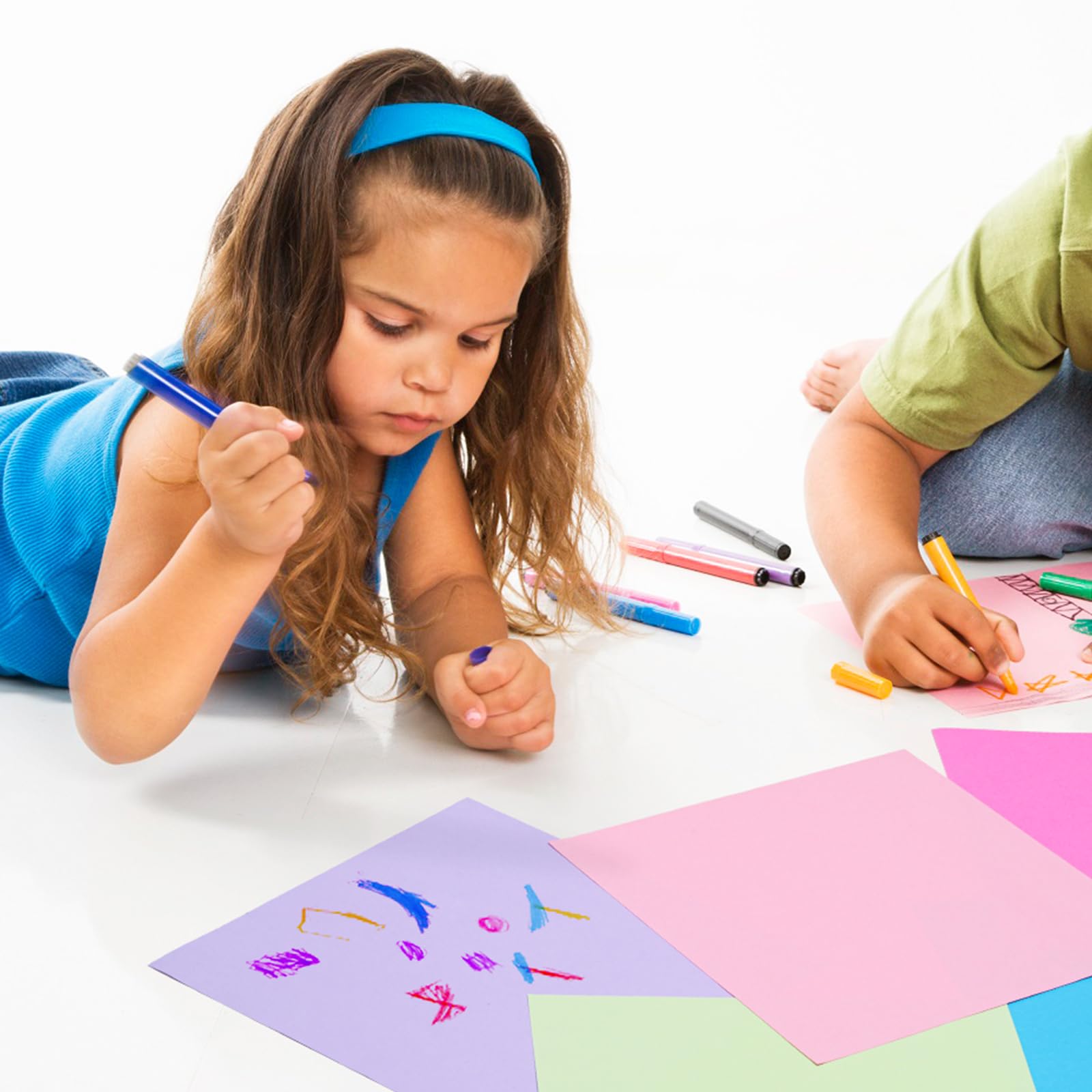 Wenmer Origami Paper 100 Sheets - 20 Vibrant Colors, 8x8 Inch Square Double-Sided 70gsm Craft Paper for Kids DIY Art Projects | Perfect for Scrapbooking, Gift Wrapping & Classroom Activities