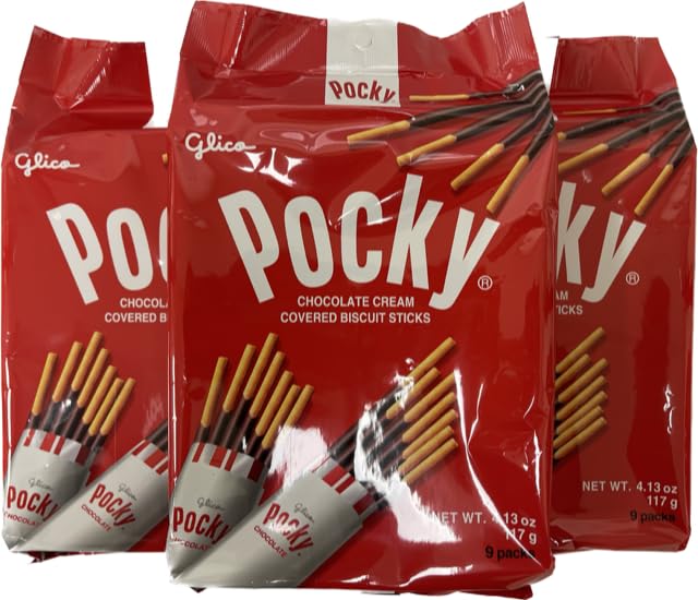 Pocky Sticks Japanese Snack Variety Pack - 3 Flavors (Strawberry, Chocolate, Cookies & Cream) | Authentic Asian Treats for Parties, Gifts & Office Snacks