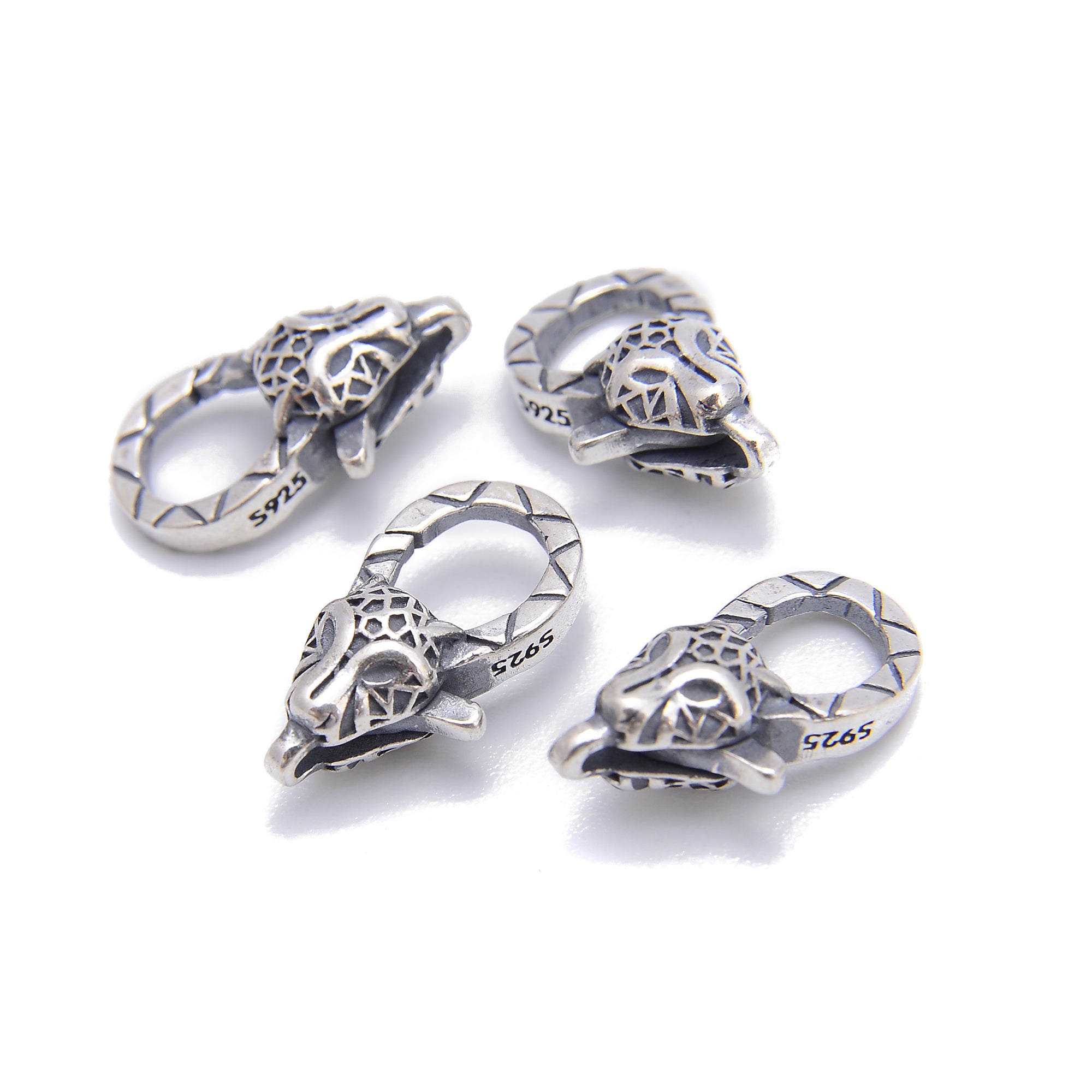 925 Sterling Silver Leopard Head Clasp - 11x18mm Anti-Tarnish Jewelry Finding for Necklaces & Bracelets - Perfect for DIY Jewelry Making and Craft Projects