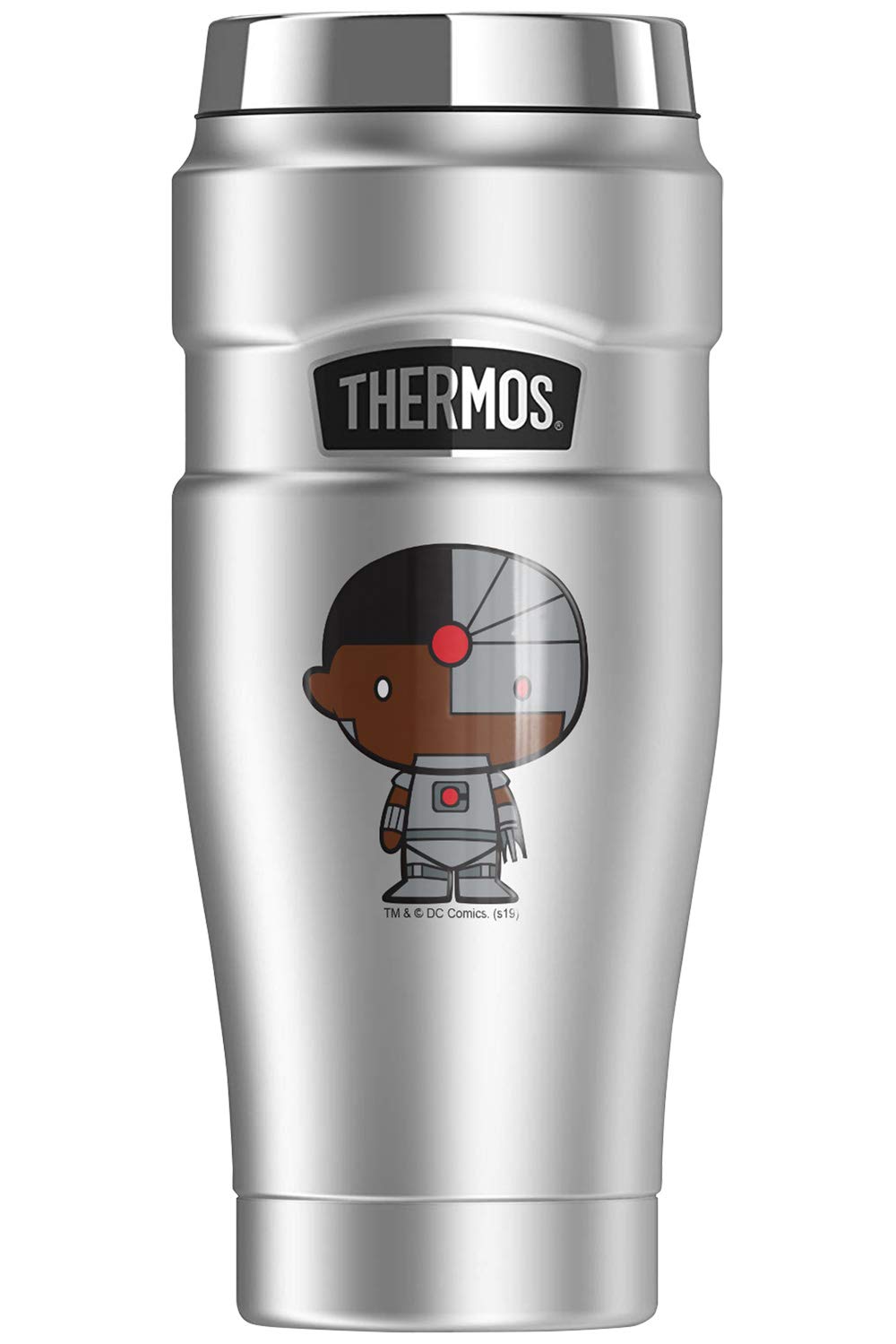 Cyborg Cute Chibi Thermos Stainless King 16oz Vacuum Insulated Stainless Steel Travel Tumbler - Double Wall Insulation for Hot & Cold Drinks - Perfect for Office, Gym & Outdoor Adventures