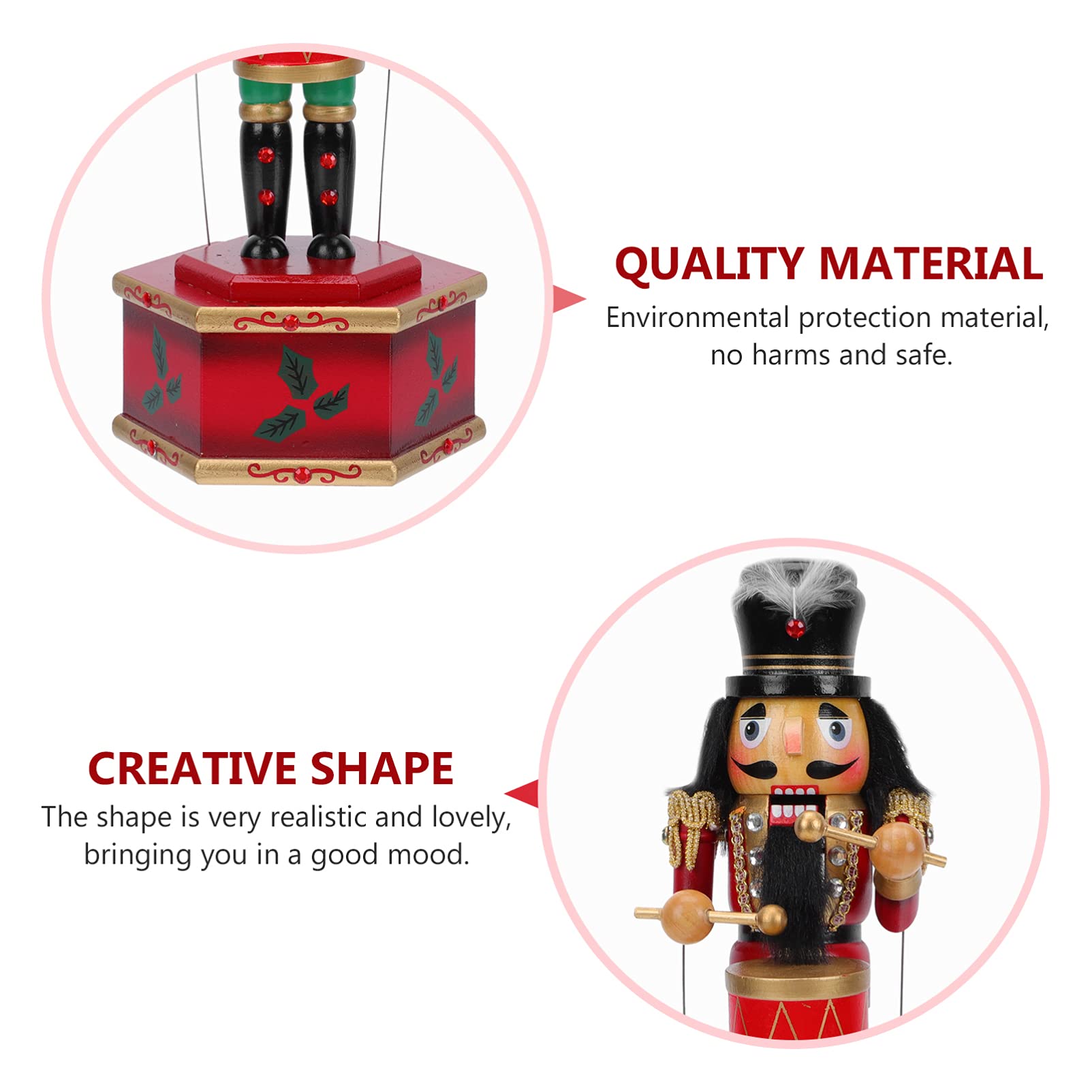 1pc Christmas Music Box - Nutcracker Themed Holiday Decor for Xmas Party, Kids Musical Instrument, Desktop Scene & Festive Props | Perfect for Home, Office & Holiday Gatherings