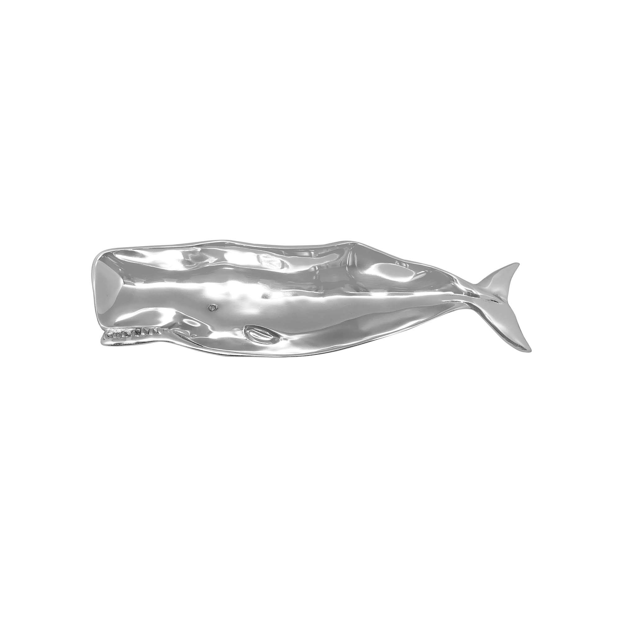 MARIPOSA Nantucket Whale Small Dish in Silver - Perfect for Jewelry, Keys & Trinkets | Coastal Home Decor & Gift Idea