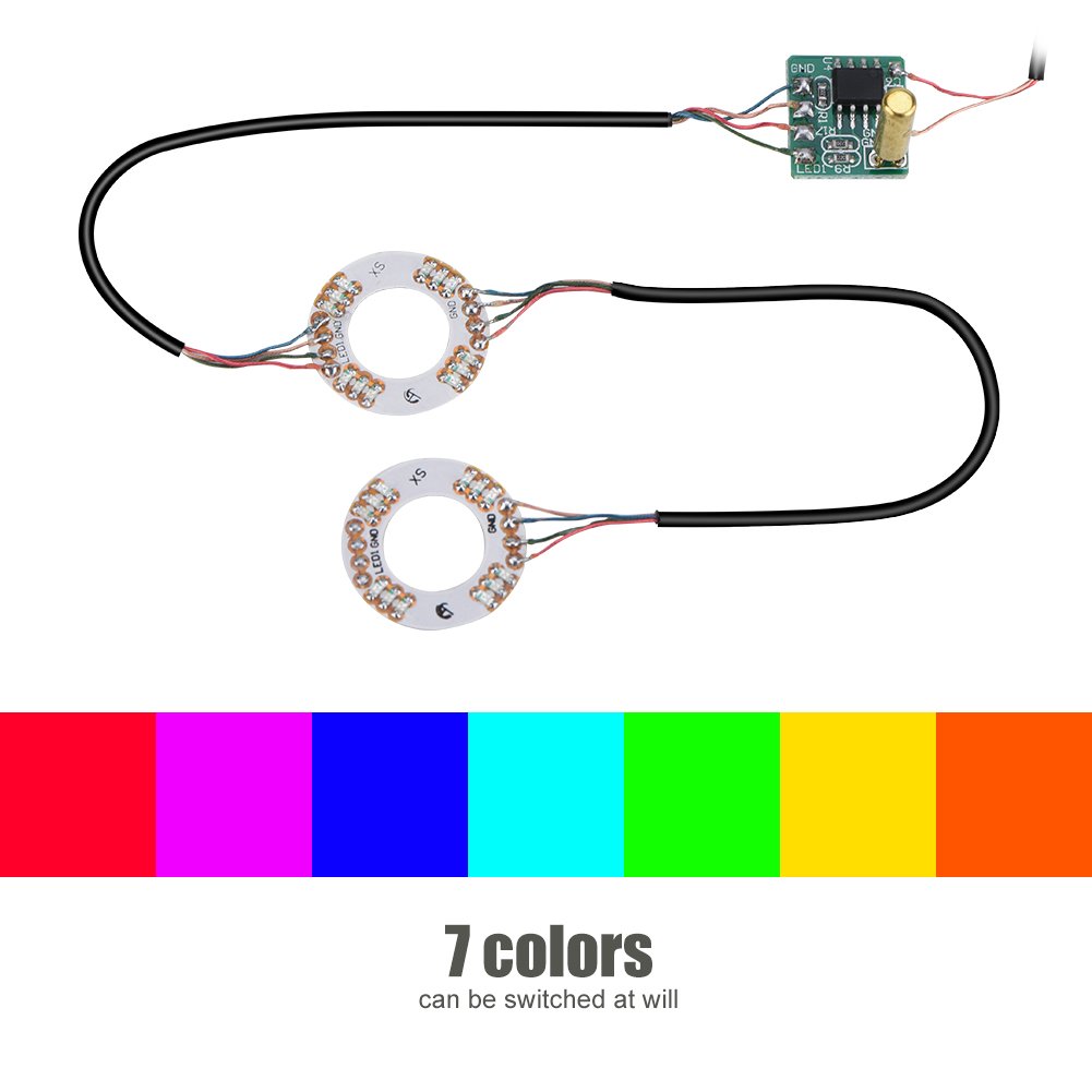 7 Color LED Joystick Light Mod - Analog Thumb Sticks for Xbox One Controller | Gaming Accessories for Enhanced Night Play & Customization