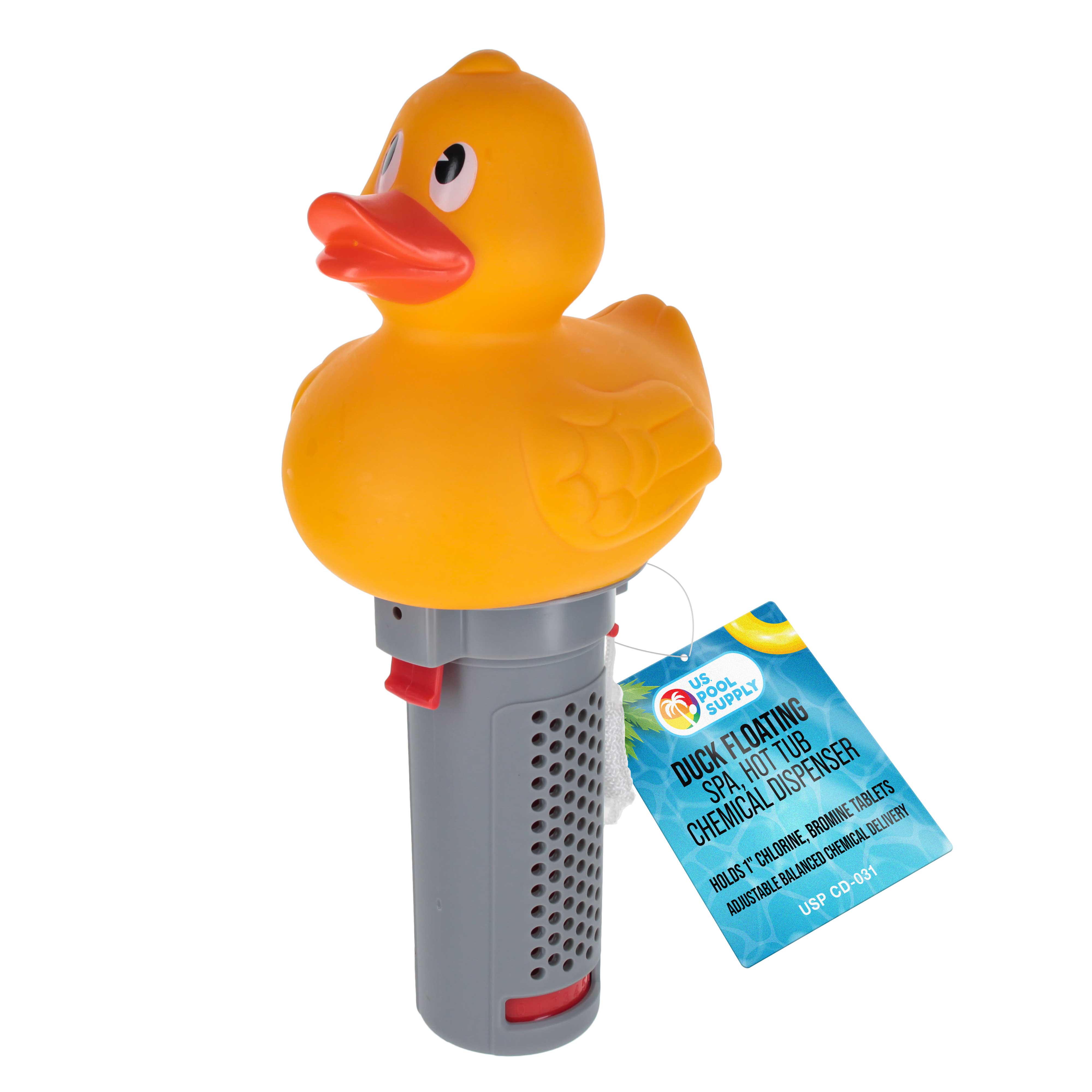Floating Spa & Hot Tub Chlorine Dispenser - Duck Design for Small Pools | Holds 1 Tablet, 6 Flow Settings | Perfect for Backyard Relaxation & Pool Maintenance