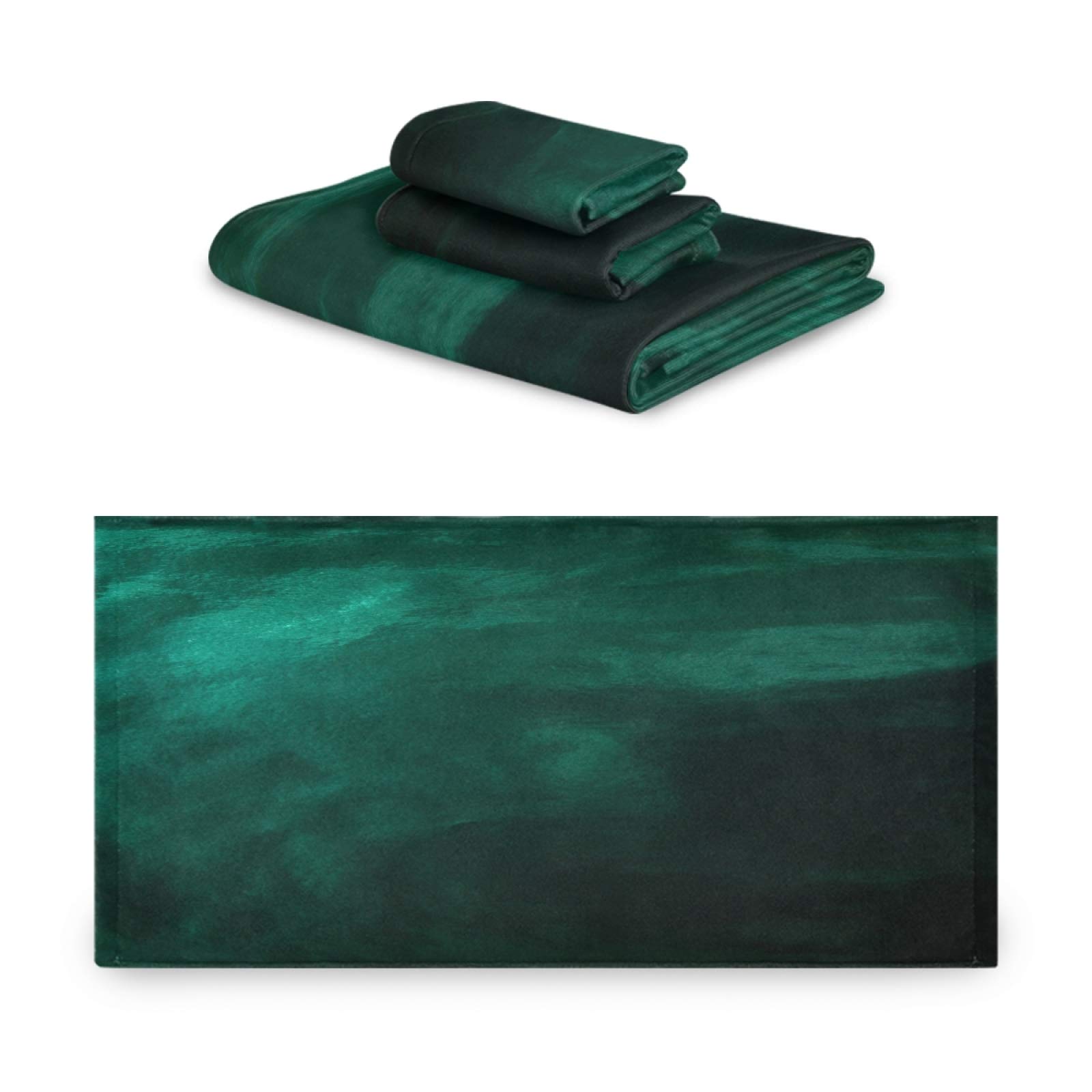 Premium Hunter Green Bath Towels Set - Ultra Soft, Highly Absorbent & Quick-Drying - 3-Piece Luxury Towel Set for Home, Spa & Hotel Use - Perfect for Bathrooms, Poolside & Guest Rooms