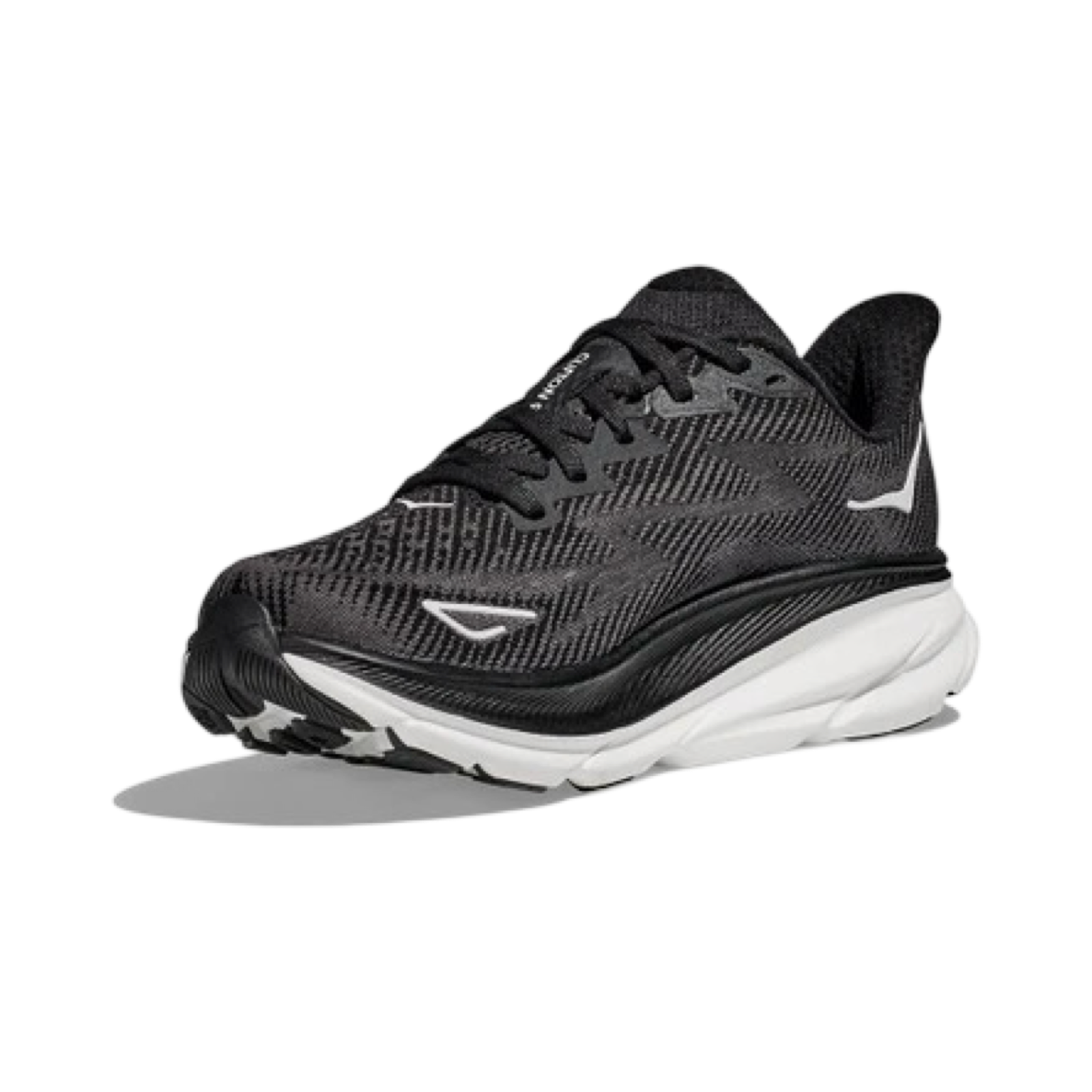 Hoka Clifton 9 Wide Men's Running Shoes - D Width Black & White | Lightweight Cushioned Sneakers for Jogging, Walking & Gym Workouts