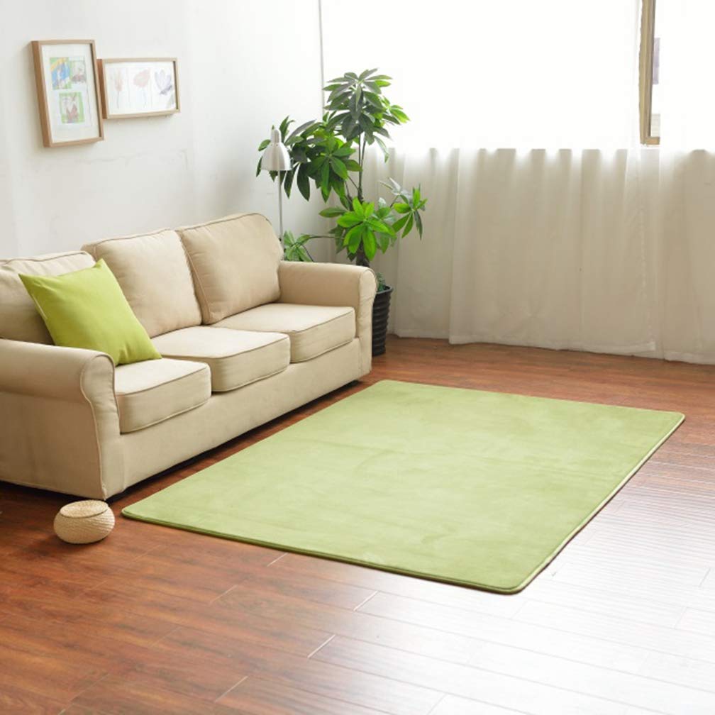 MOXIC 7'x10' Soft Coral Fleece Area Rug - Non-Slip Rectangular Carpet for Living Room, Bedroom, Nursery | Modern Indoor Outdoor Runner in Grass Green | Home Decor for Kids Room, Dorm, Apartment
