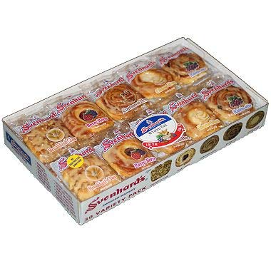 Svenhard's Variety Danish Pastry Assortment - 30 Count (Pack of 3) | Delicious Breakfast Pastries, Office Snacks & Party Desserts | Flaky Danish Rolls for Coffee Time, Brunch & Holiday Gatherings