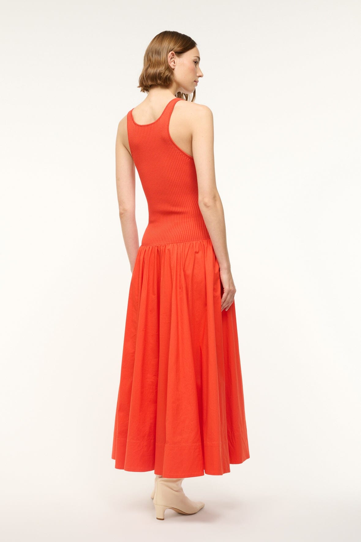 YAMILA Women's Summer Floral Dress | CAYENNE Red Flowy Maxi Dress for Beach, Vacation & Party Wear