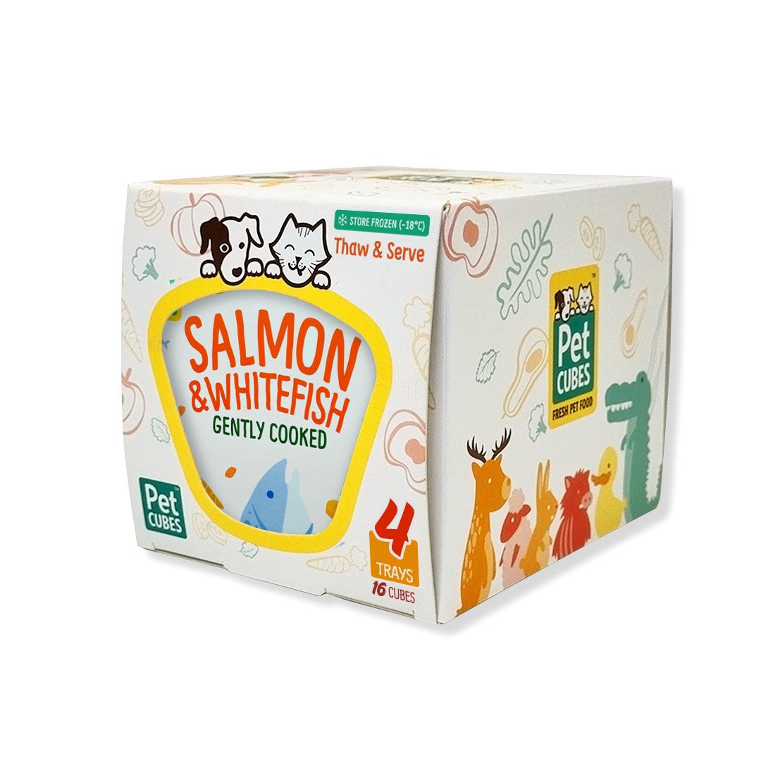 Premium Frozen Fresh Human-Grade Gently Cooked Salmon & Whitefish Dog Food for Adult Dogs - High Protein, Grain-Free Meal for Healthy Skin & Coat (Perfect for Picky Eaters & Sensitive Stomachs)