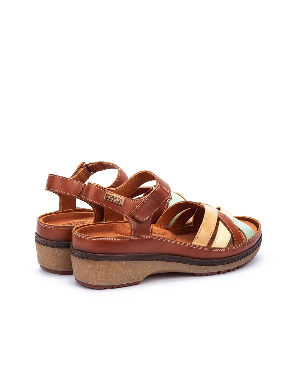 PIKOLINOS Women's Leather Wedge Sandals - Granada Style Comfortable Slip-On for Summer, Beach & Casual Outings