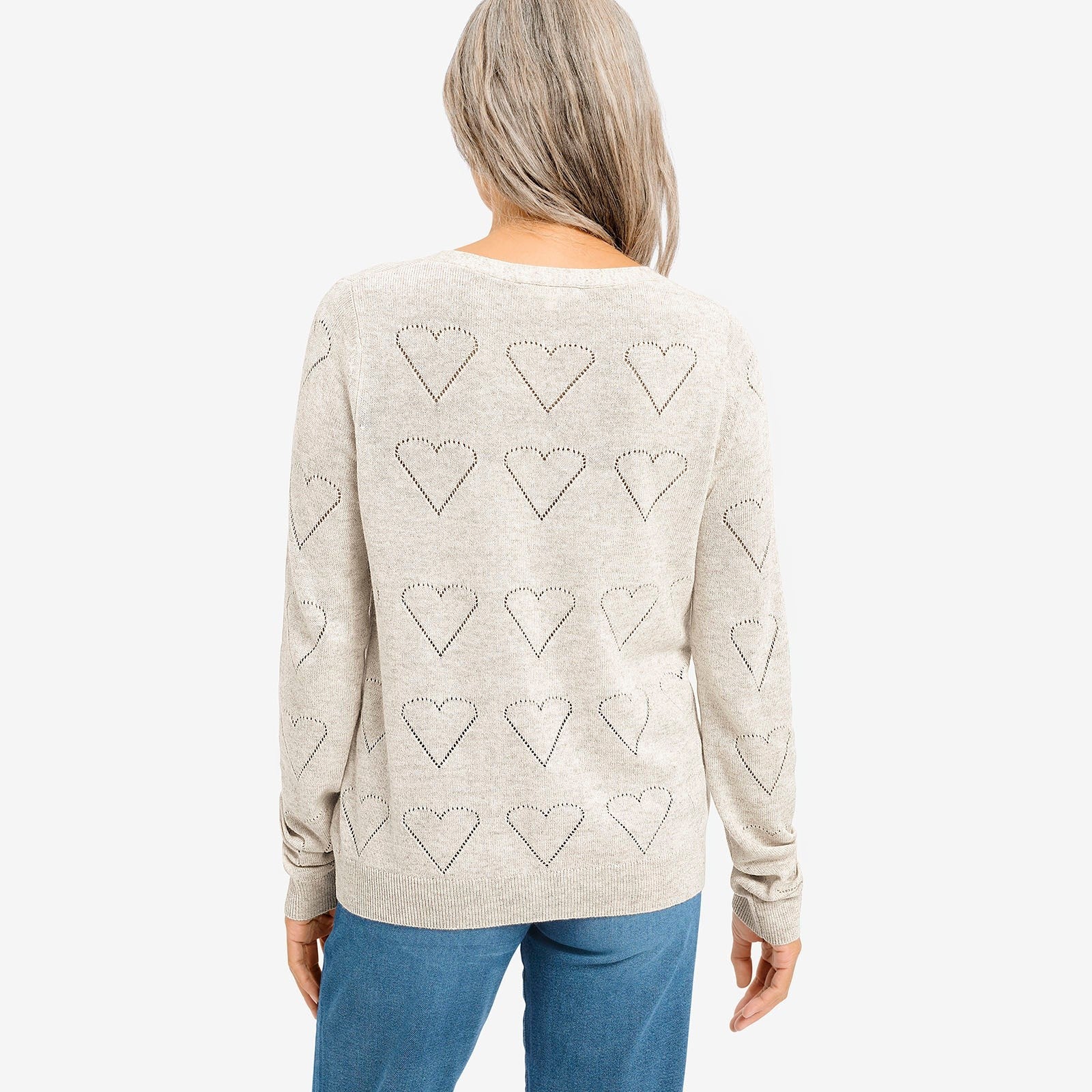 Alamo Cardigan Sweater for Women - Soft Oat Heather Knit Pullover - Cozy Fall & Winter Layering for Office, Casual Outfits, and Travel