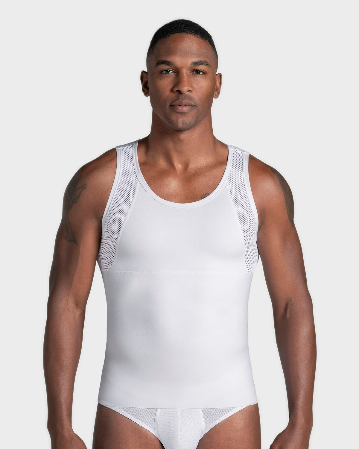 3 Pack Stretch Cotton Moderate Compression Shaper Tank with Mesh Cutouts - Slimming Shapewear for Women, Breathable Workout Tops for Yoga, Gym & Everyday Wear