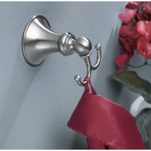 Moen DN2603CH Glenshire Chrome Robe Hook - Elegant Bathroom & Bedroom Wall Hook for Towels, Robes & Clothes - Perfect for Home, Hotel & Spa Decor