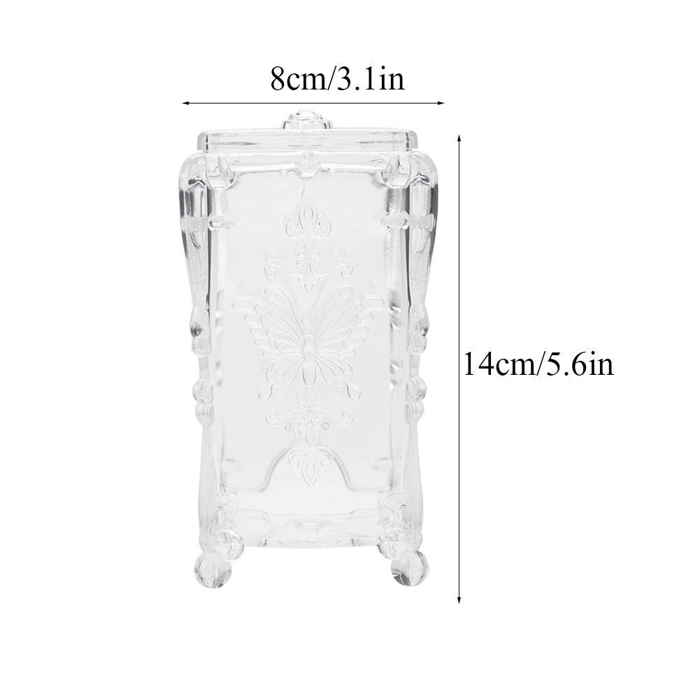 Transparent DIY Nail Art Storage Box - Cosmetic Cotton Pad Organizer for Women | Makeup Tools & Nail Wipes Container | Perfect for Salon, Home Beauty Station & Travel Organization