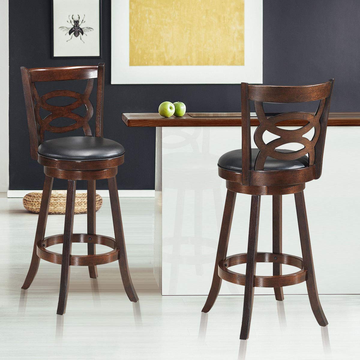 COSTWAY Bar Stools Set of 2 - 29
