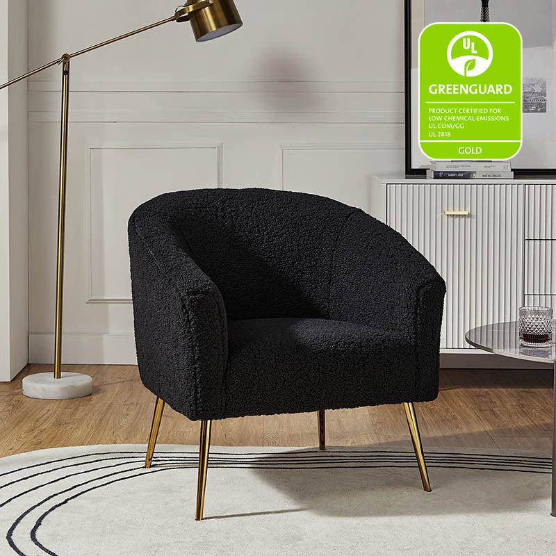 Bari Barrel Armchair - Modern Upholstered Accent Chair for Living Room, Bedroom & Office - Comfortable Lounge Seating with Stylish Design