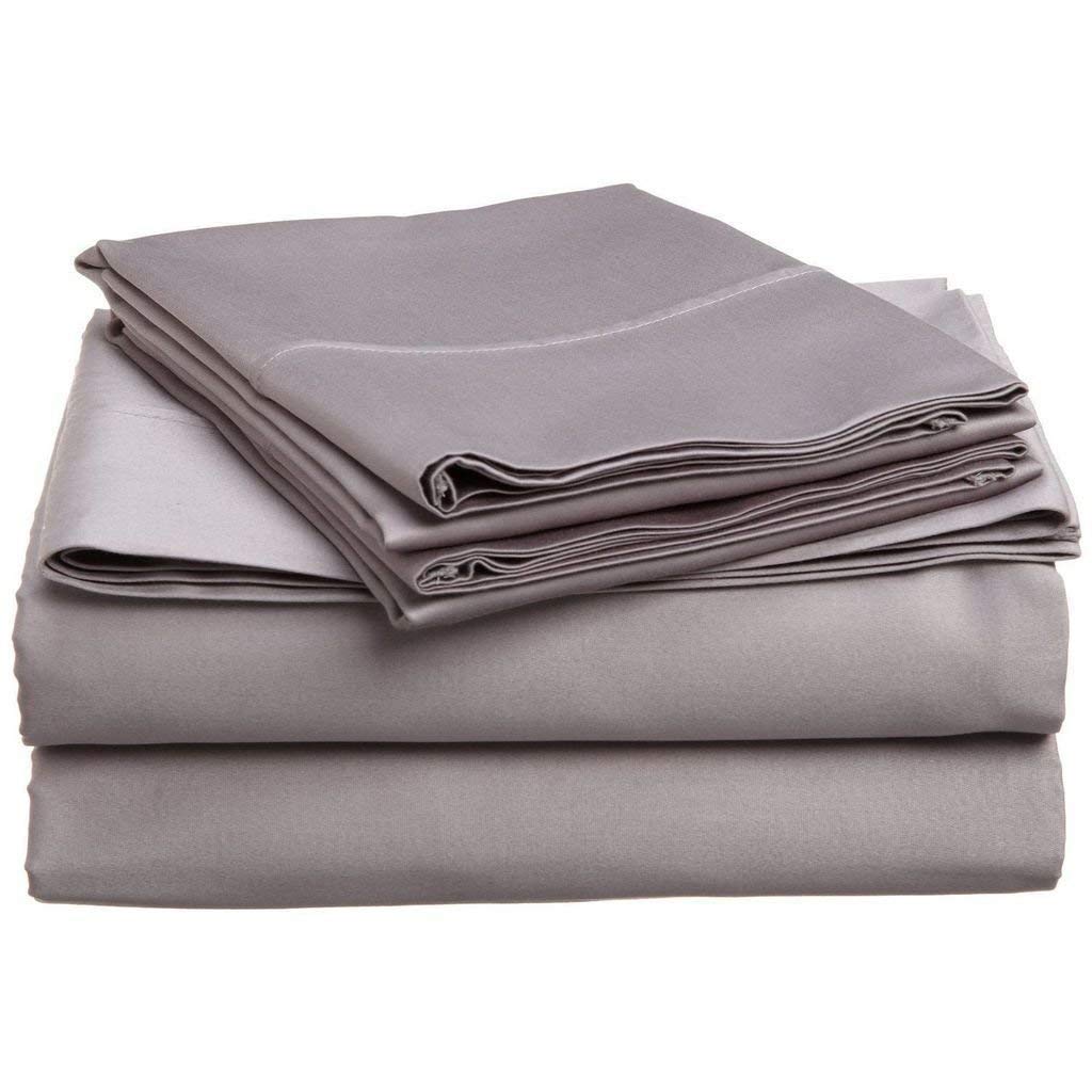 Premium 1200-Thread Count 100% Egyptian Cotton Bed Sheet Set - 4-Piece Queen Size with 30