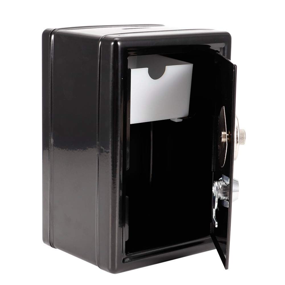Yosoo Kids Money Saving Bank - Password Protected Piggy Bank with 2 Keys for Cash & Coin Storage | Perfect Gift for Children's Financial Education (Black) | Birthday Present, Allowance Management, Savings Goal Tracking