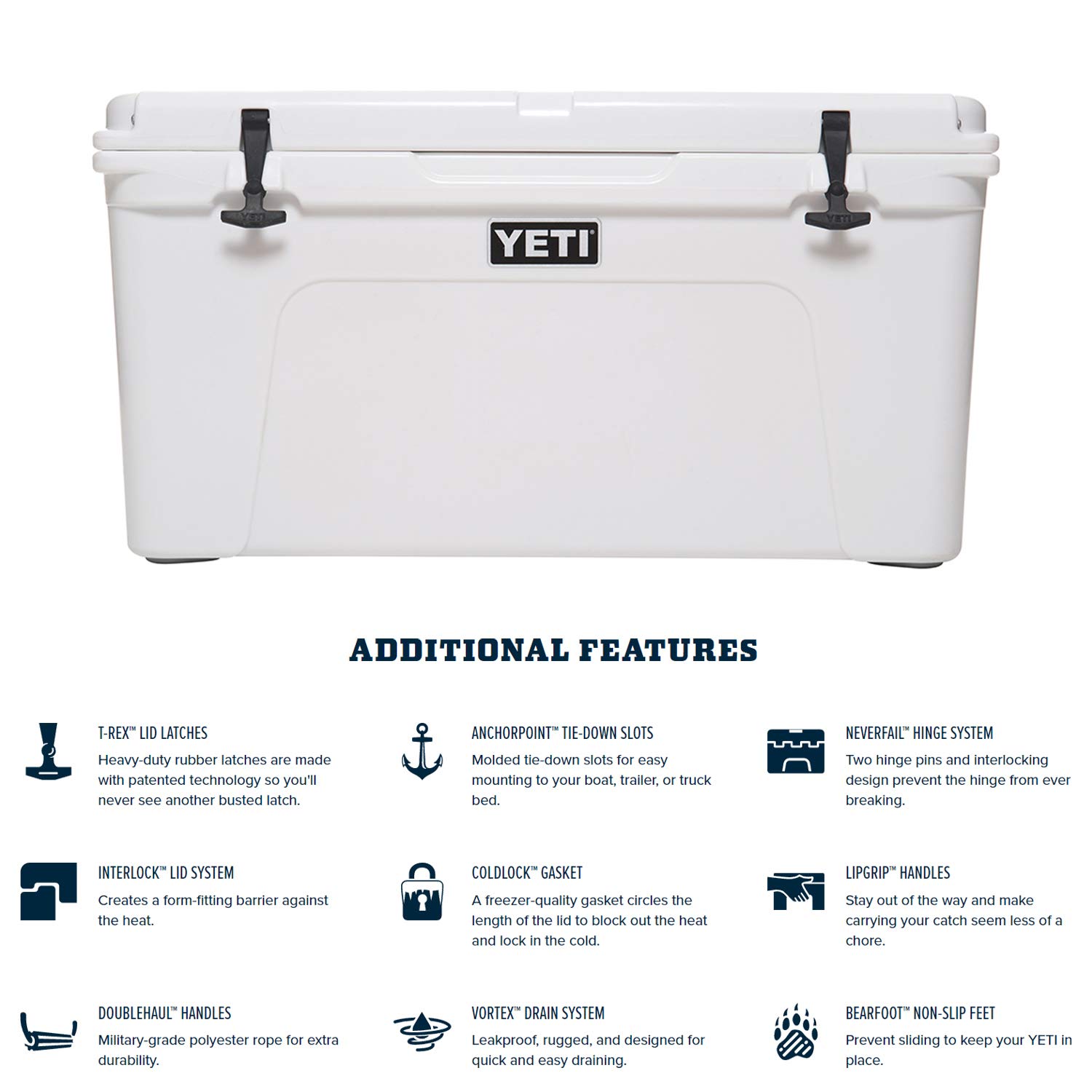 YETI Tundra 75 Quart Cooler - Heavy-Duty, Ice Retention, Outdoor Adventure, Camping, Fishing, Tailgating & Beach Essentials