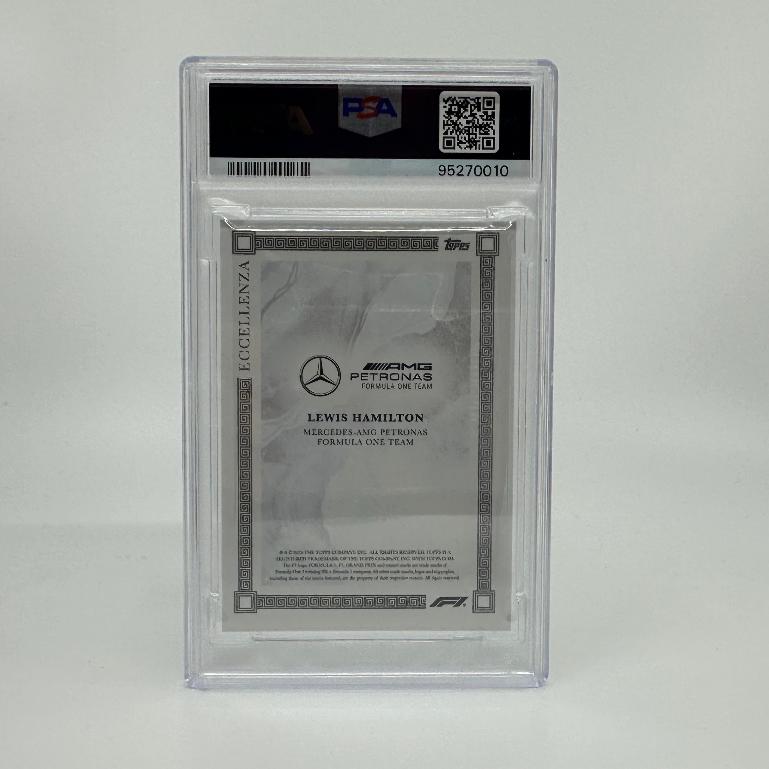 PSA 9 Graded 2023 Lewis Hamilton 74/75 Gray Eccellenza Trading Card - Perfect for Collectors, Investors & Formula 1 Fans