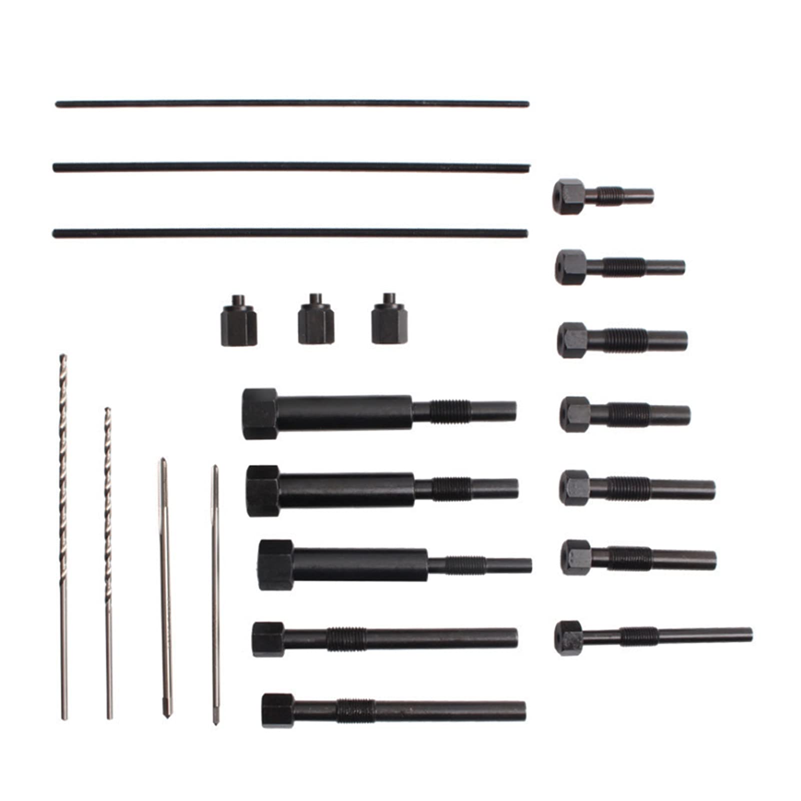 MGRAS Glow Plug Heater Removal Tool Kit - Damaged Glow Plug Extractor Set with Electrodes - Professional Auto Repair Hand Tools for Engine Maintenance (Ideal for Mechanics & DIY Car Repairs)